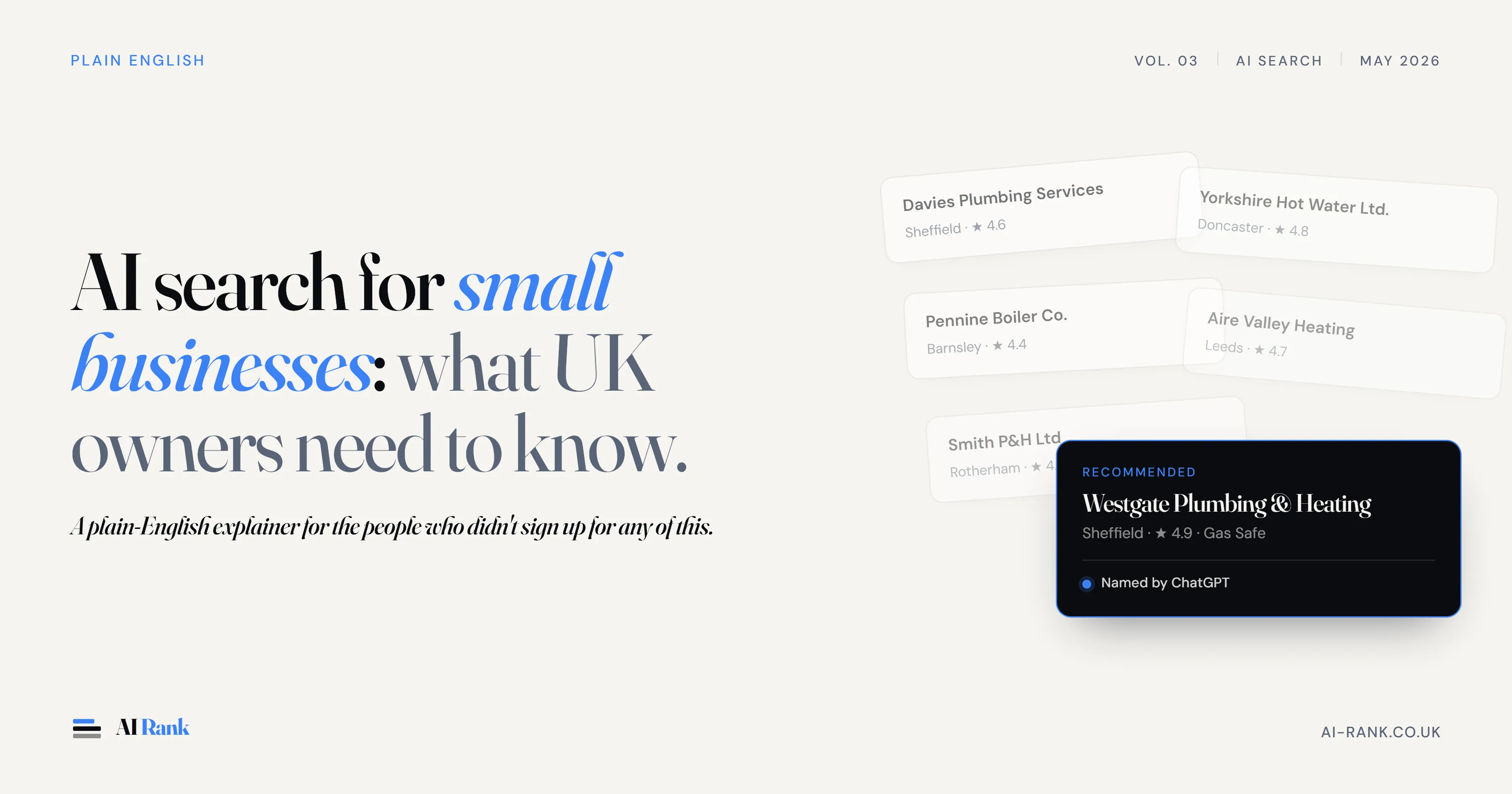 AI search for small businesses - what UK owners need to know - AI Rank blog
